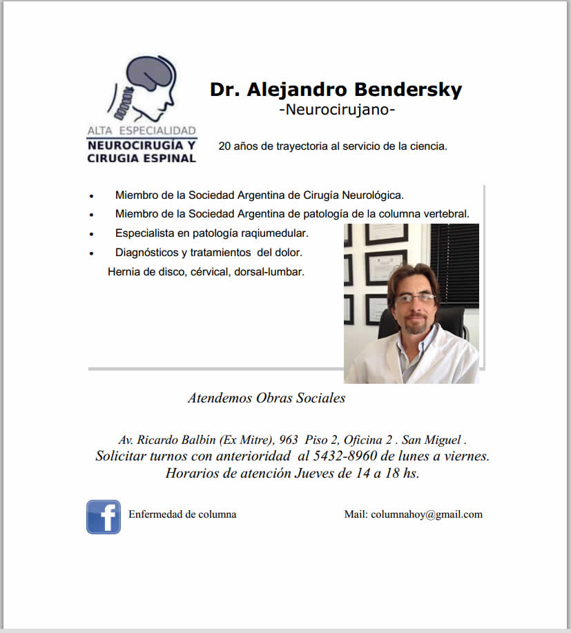 Dr. Alejandro Bendersky, Neurocirujano