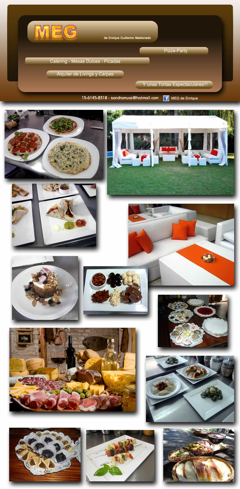 Meg, Pizza party y catering